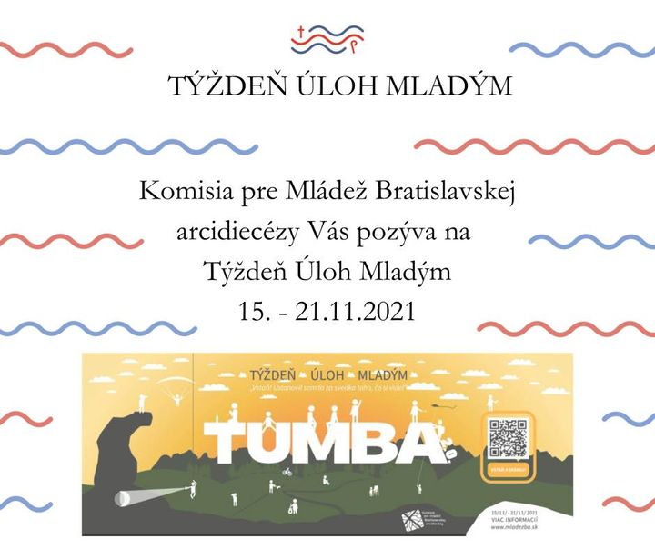 TÝŽDEŇ ÚLOH MALDÝM 👇🏼

Komisia pre mládež Bratislavskej arcidiecézy – TUMBA pozýva mladých veriacich ľudí na týždeň úloh mladým:…