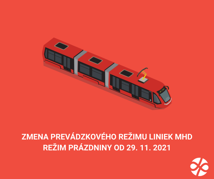 Dopravný podnik zavádza od pondelka 29.11. prázdninový režim vzhľadom na zníženú mobilitu kvôli protipandemickým opatreniam a pr…