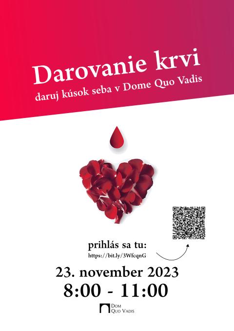 PRÍDITE DAROVAŤ KRV DO DOMU QUO VADIS 😇🩸

Už tento štvrtok 23.11 medzi 8:00 a 11:00. Prihláste sa tu: https://bit.ly/2zZfb35

#a…