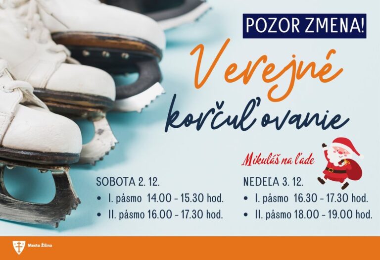 PROGRAM VEREJNÉHO KORČUĽOVANIA NA TENTO VÍKEND ⛸️⛸️

🎅 V nedeľu na vás čaká sladká odmena s Mikulášom na ľade.