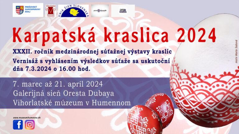 🐣 Pozývame 🐣 7️⃣.3️⃣ 📅 Vihorlatské múzeum v Humennom🏰