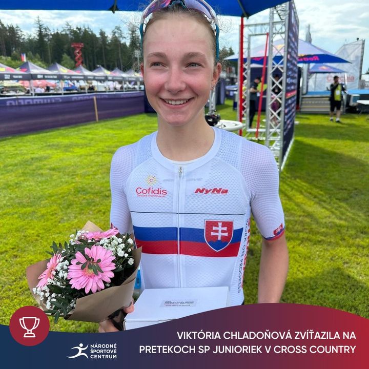 Viktória Chladoňová 🏆 zvíťazila na Svetovom pohári juniorov v horskej cyklistike v cross country