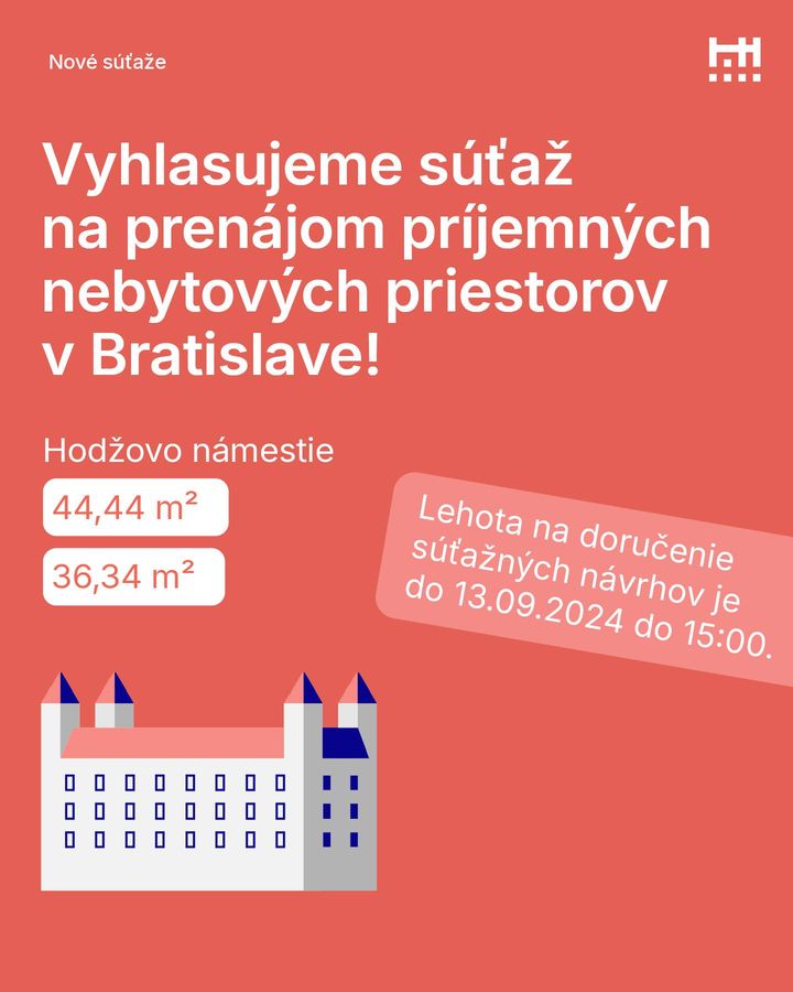 📣 Vyhlasujeme súťaž na prenájom príjemných nebytových priestorov v Bratislave!