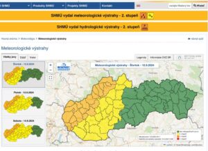 ⚠️ 🌧  SHMÚ vydal výstrahy pred trvalými dažďami a povodňami