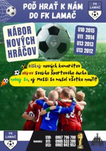 ⚽FK Lamač Bratislava v týchto dňoch organizuje nábor nových chlapcov a dievčat do mládežníckych kategórií